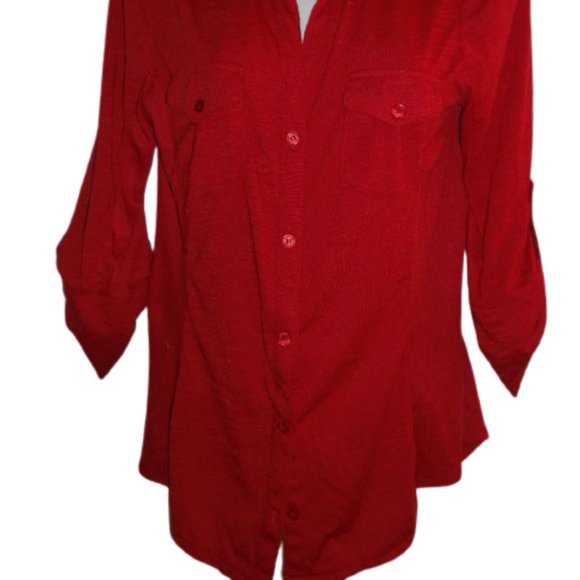 ---  Bongo Red Button Down Jersey Shirt XL - Picture 2 of 2